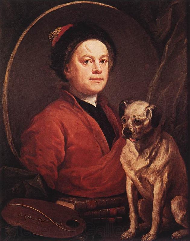 HOGARTH, William The Painter and his Pug f Spain oil painting art